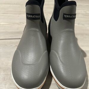 Terratrax Mens Sz 10 Waterproof Deck AntiSlip Rubber Ankle Rain Boots NWOB